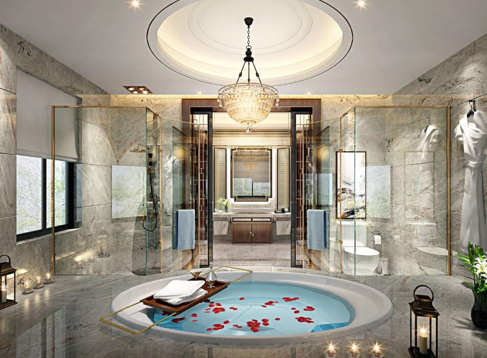 旧房改造别墅卫生间瓷砖色彩搭配